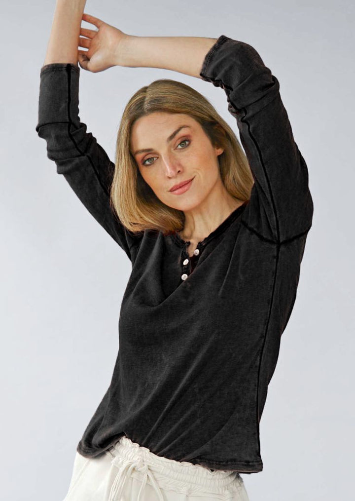 9005LG Elliot Long Sleeve Cotton Top