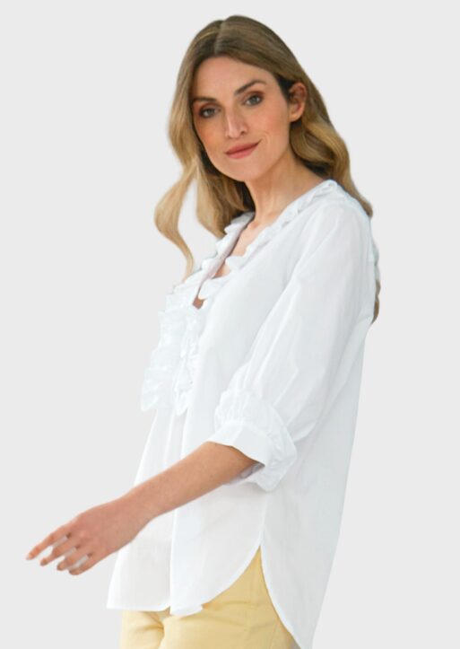 ZNBL007 Claire Pima Cotton Blouse