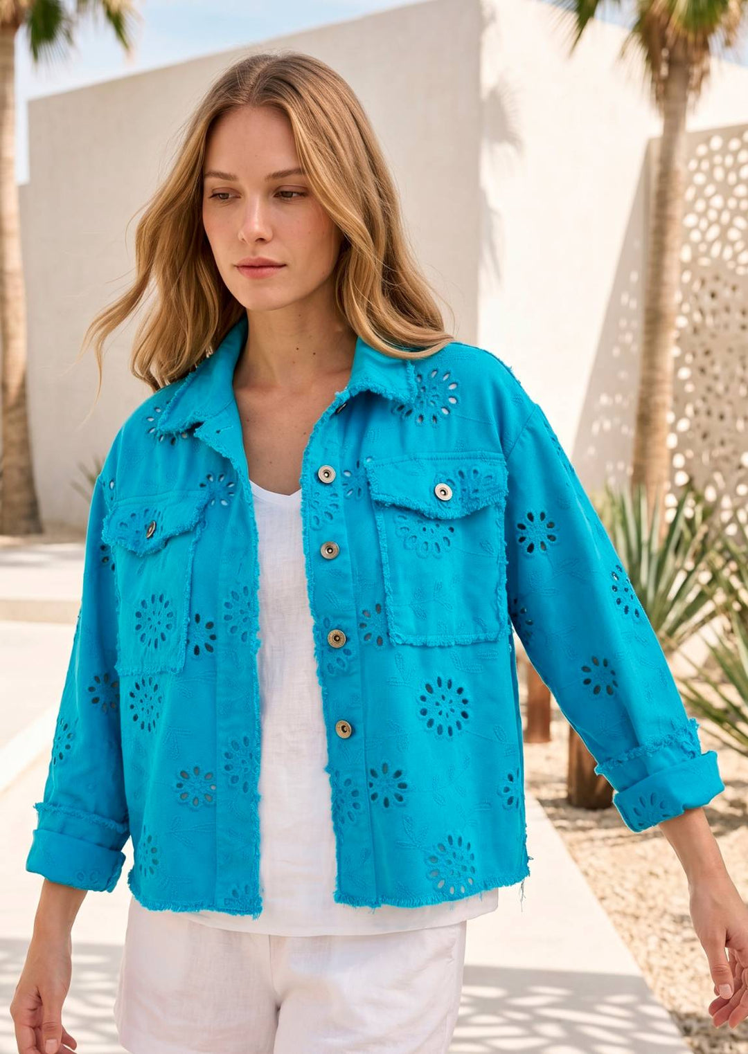 ZFY6209 Isaura Eyelet Cotton Jacket