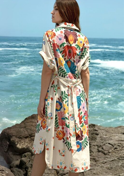 ZF240 Freya Printed Cotton Shirt Dress