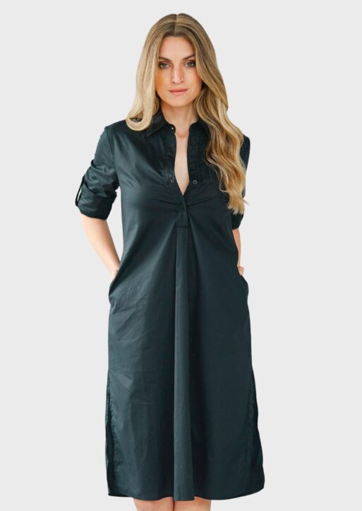 ZNBL004 Ivonne Pima Cotton Shirt Dress