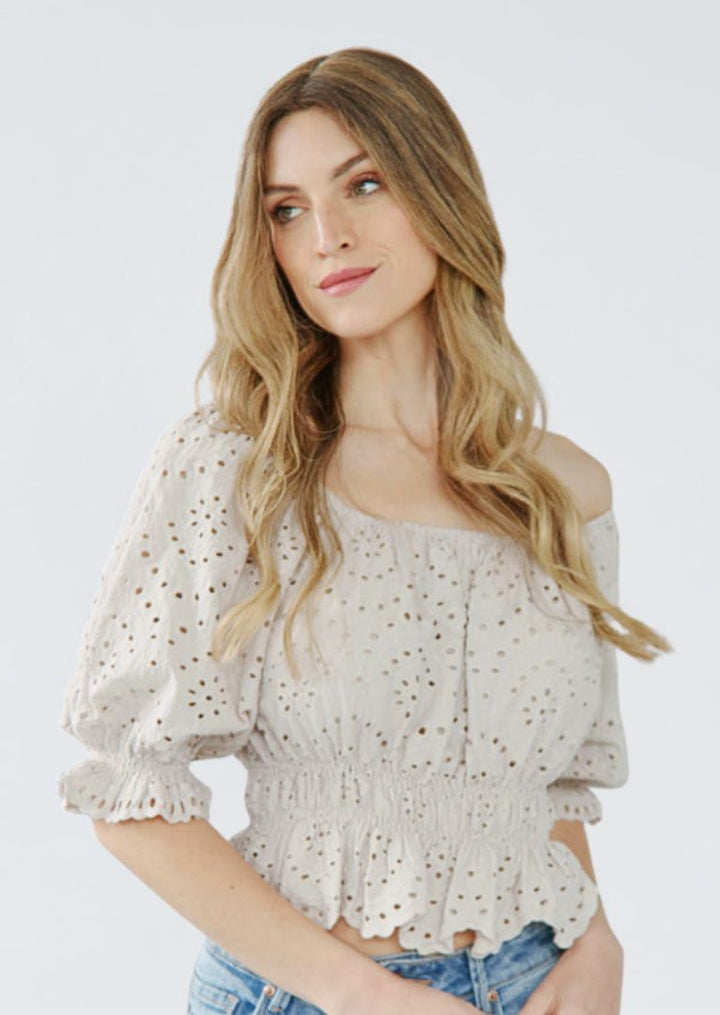 N8961 Selene Eyelet Cotton Top