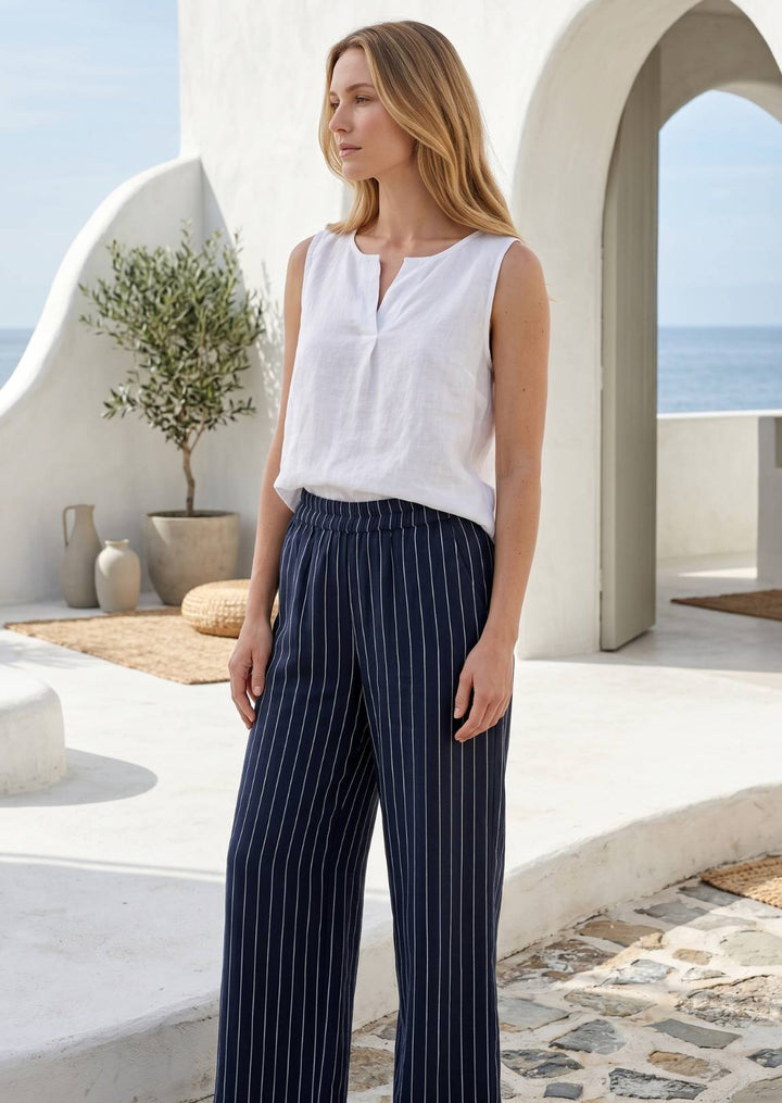 SA10412R Anais Striped Linen Pants