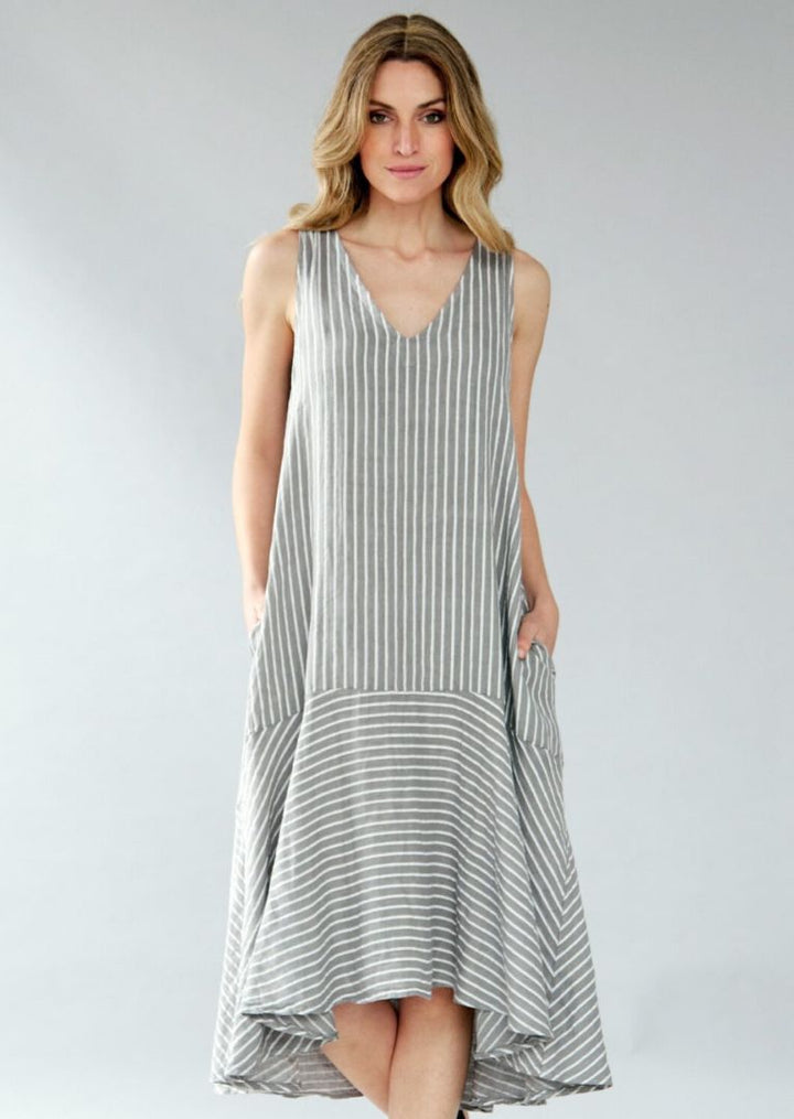 SA1458MST Sabela Linen Dress