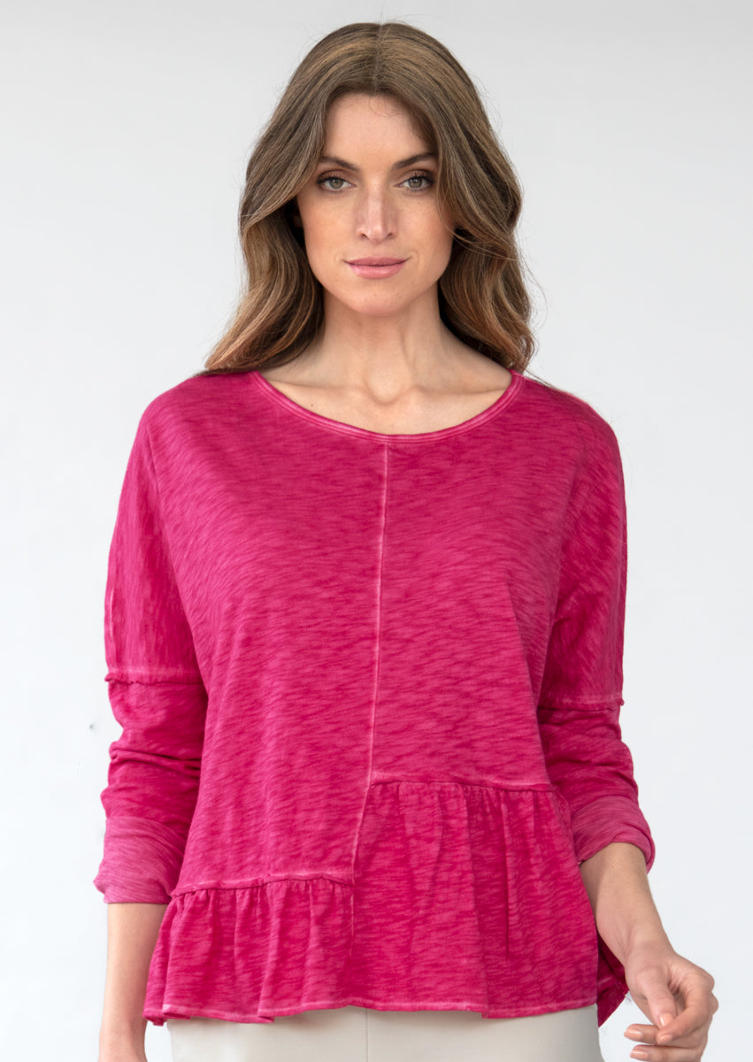 TP-320 Yasfir Long Sleeve Slub Cotton Top