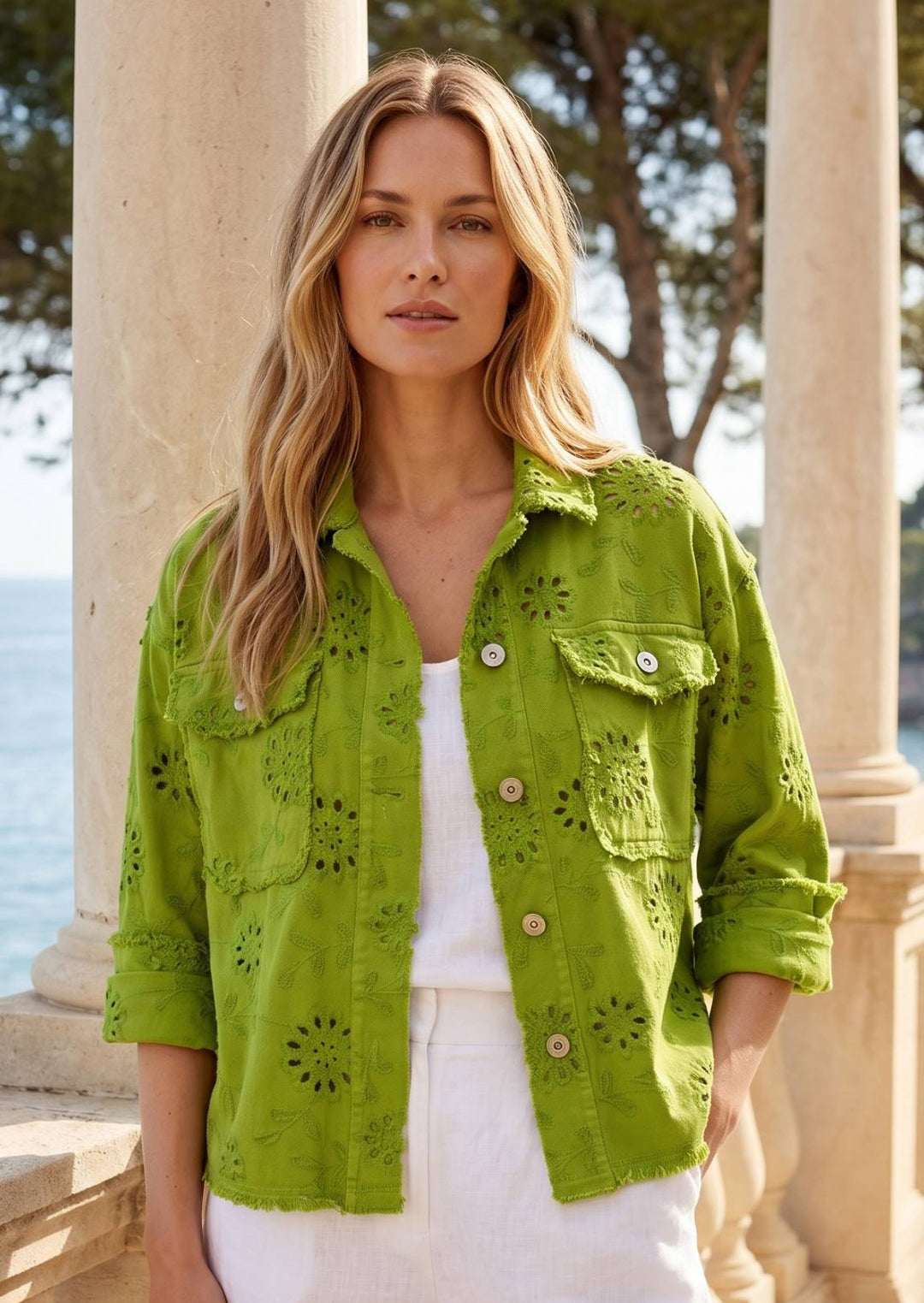 ZFY6209 Isaura Eyelet Cotton Jacket