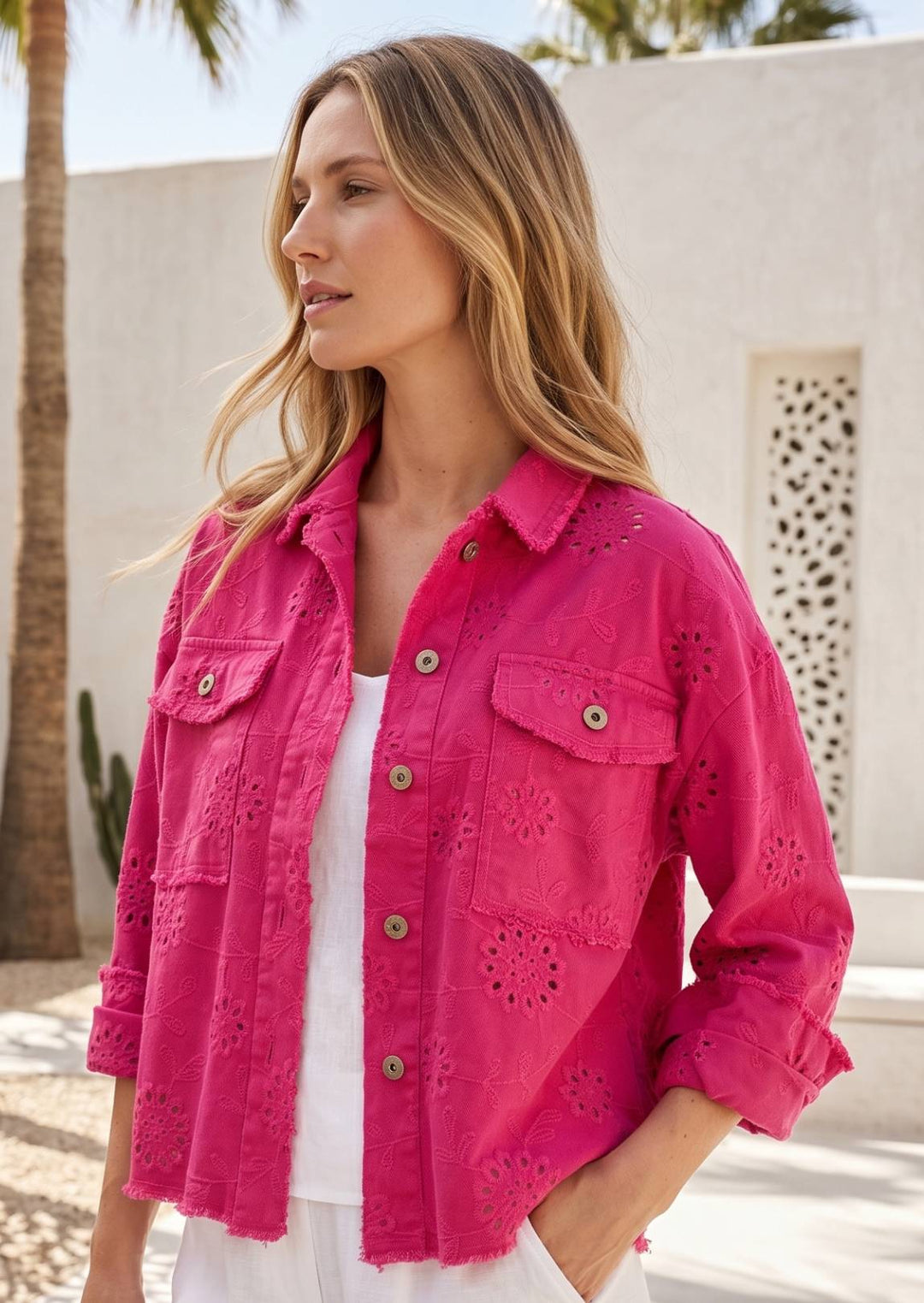 ZFY6209 Isaura Eyelet Cotton Jacket