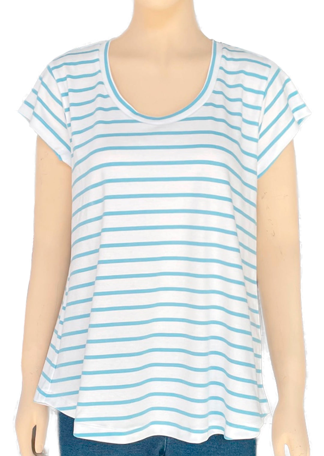 ZF307R Daliane Striped Pima Cotton Top