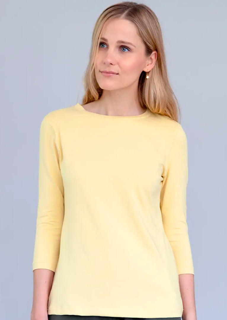 ZF035 Alma 3/4 Sleeve Cotton Top
