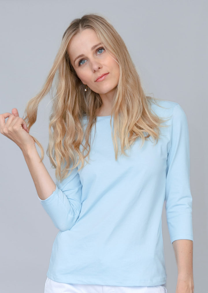 ZF035 Alma 3/4 Sleeve Cotton Top