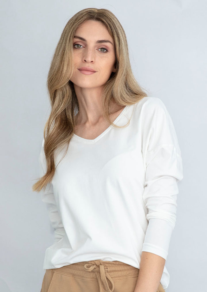 ZF032 Aubrey V-neck Cotton Top