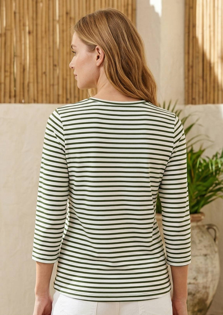 ZF035R Salma Cotton Striped Tee
