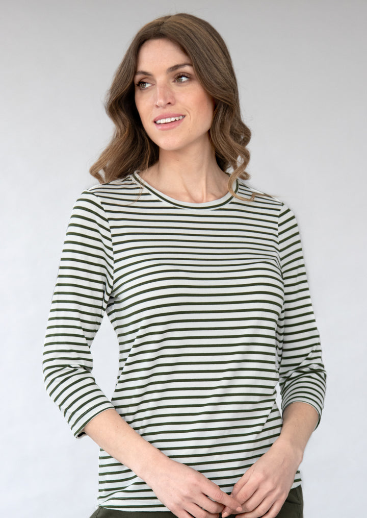 ZF035R Talma Pima Cotton Striped Top