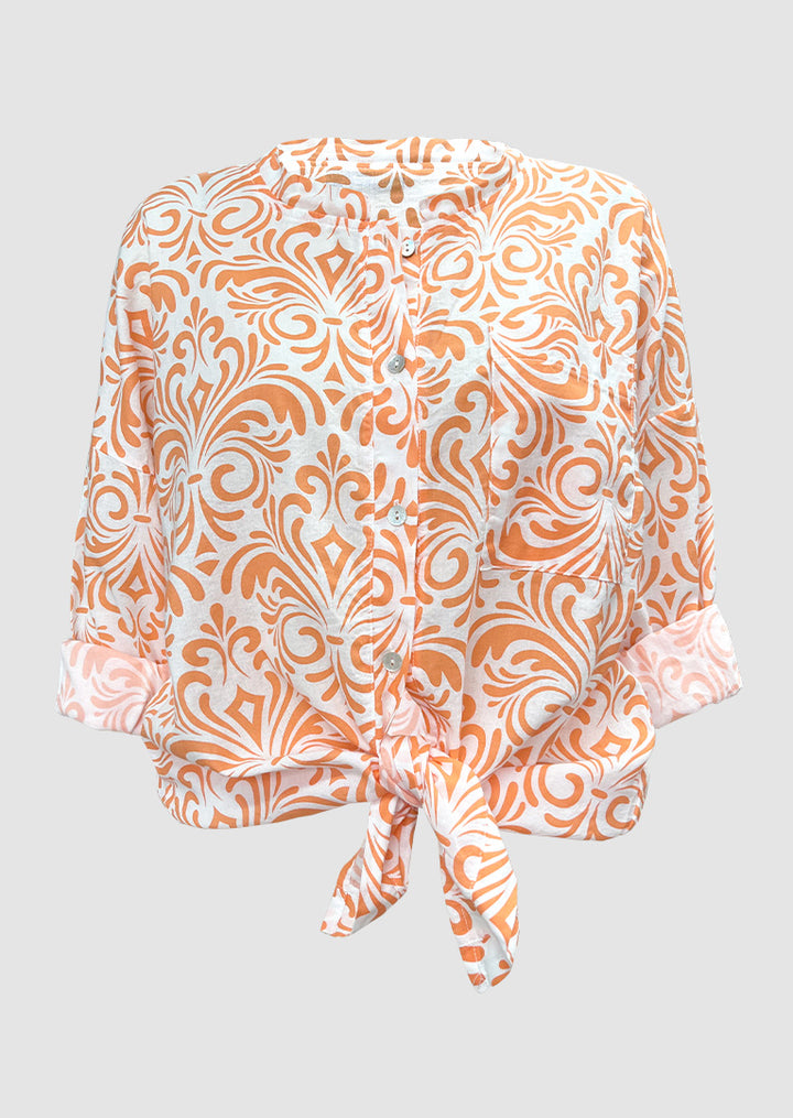 ZF108 Stella Printed Cotton Blouse