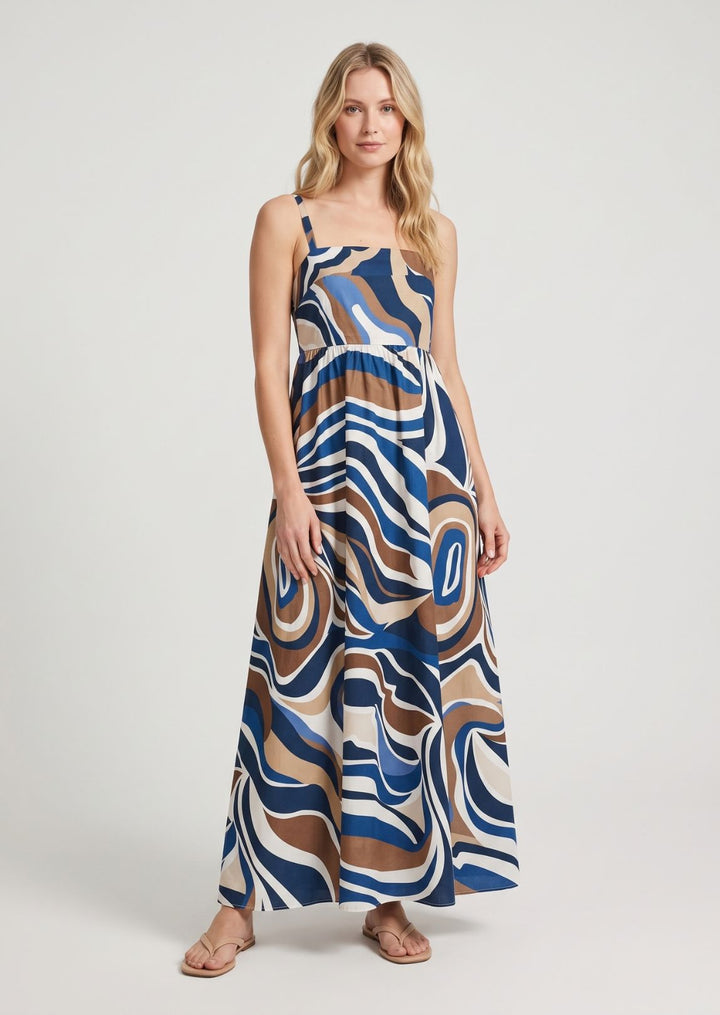 ZF110-26 Bronte Printed Cotton Maxi Dress
