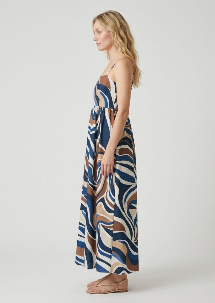 ZF110-26 Bronte Printed Cotton Maxi Dress
