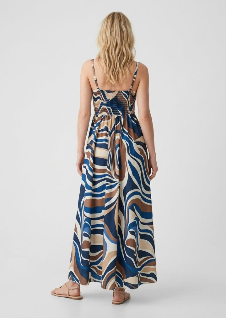 ZF110-26 Bronte Printed Cotton Maxi Dress
