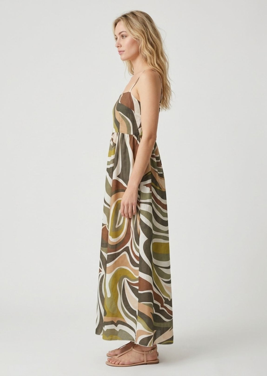 ZF110-26 Bronte Printed Cotton Maxi Dress