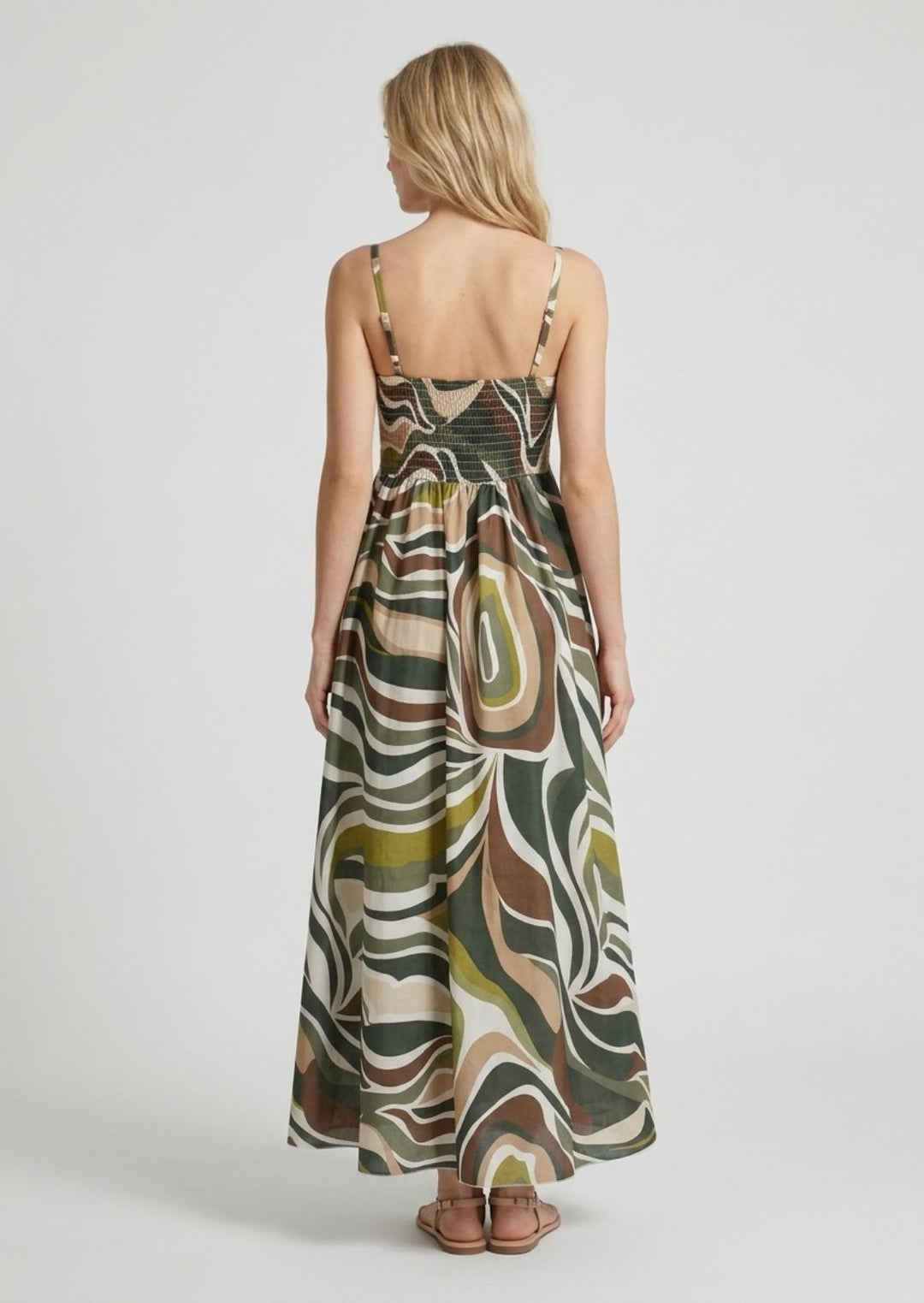 ZF110-26 Bronte Printed Cotton Maxi Dress