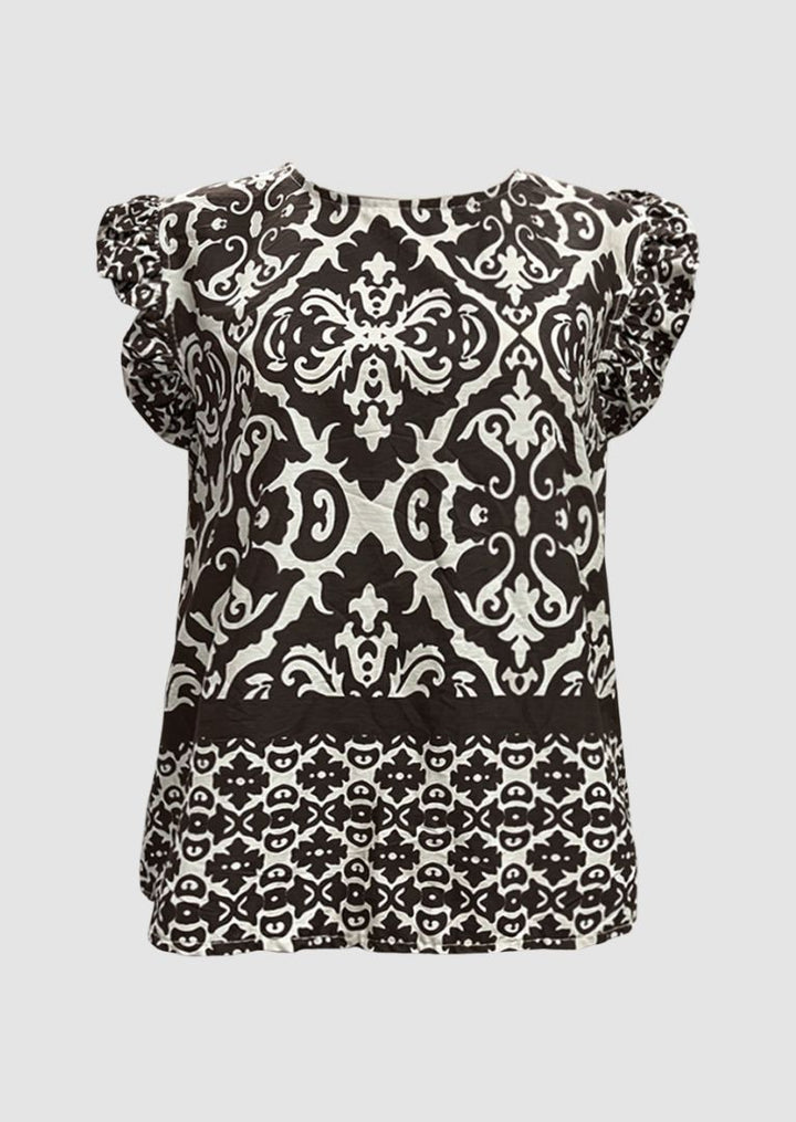 ZF131 Kori Printed Cotton Top