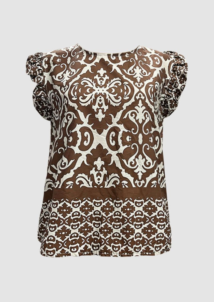 ZF131 Kori Printed Cotton Top