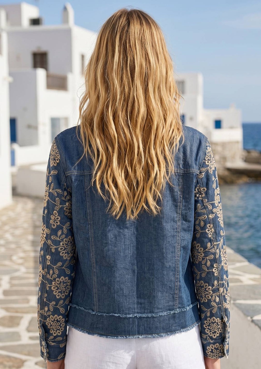 ZF158 Sienna Embroidered Raw Denim Jacket
