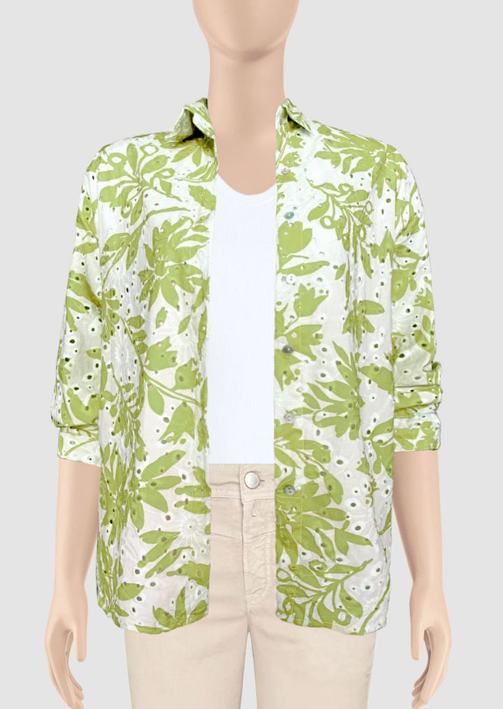 ZF170 Zoey Printed Eyelet Cotton Shirt