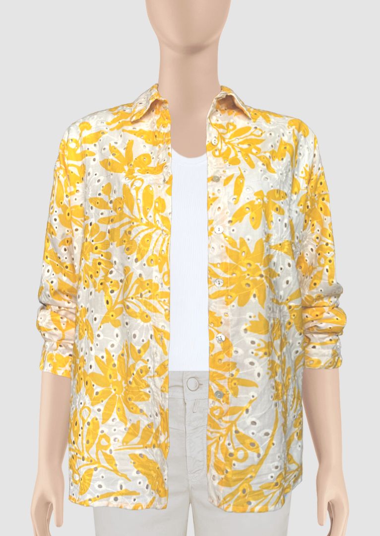 ZF170 Zoey Printed Eyelet Cotton Shirt