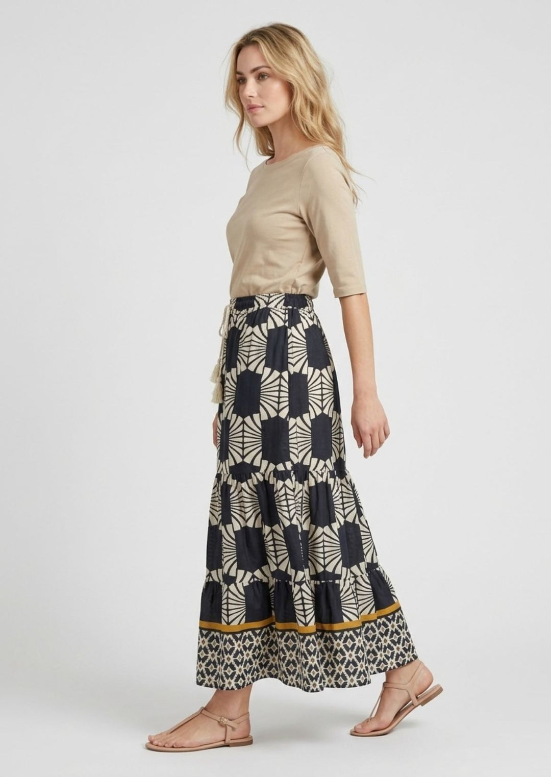 ZF226 Sahara Printed Cotton Skirt