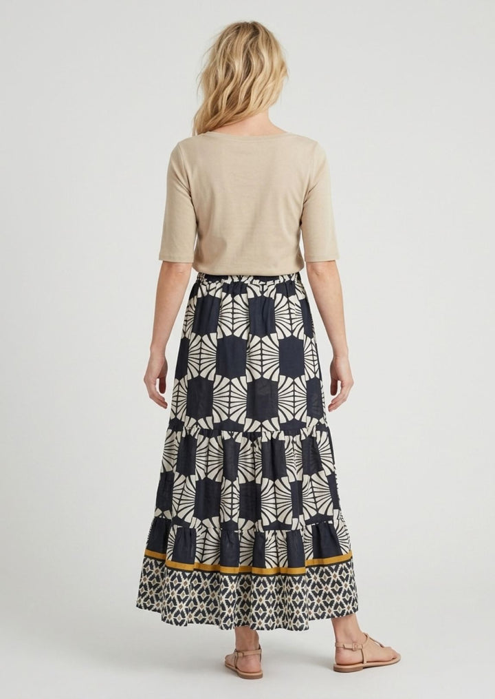 ZF226 Sahara Printed Cotton Skirt