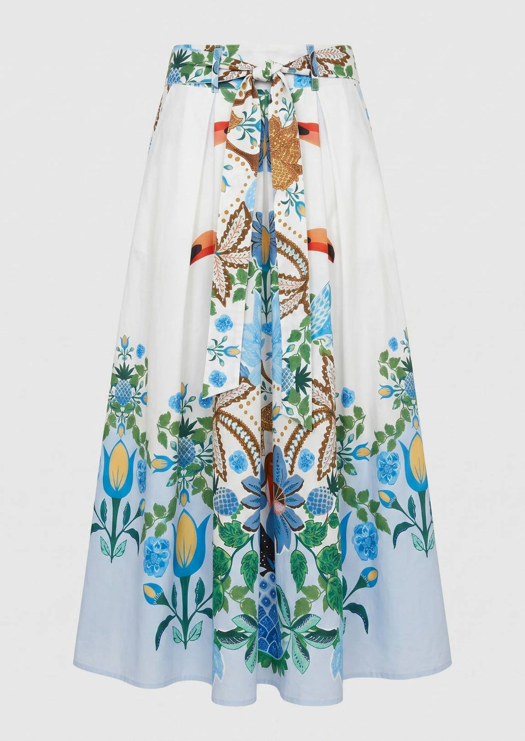 ZF239-10B Emma Printed Cotton Maxi Skirt