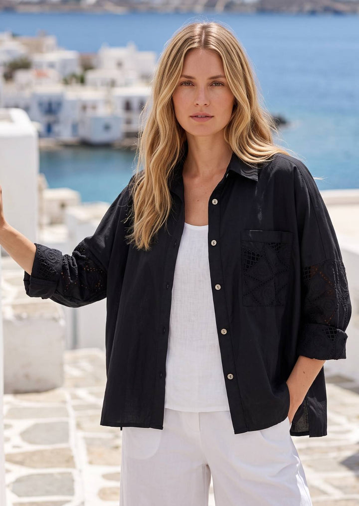 ZF323 Hannah Poplin Cotton Blouse