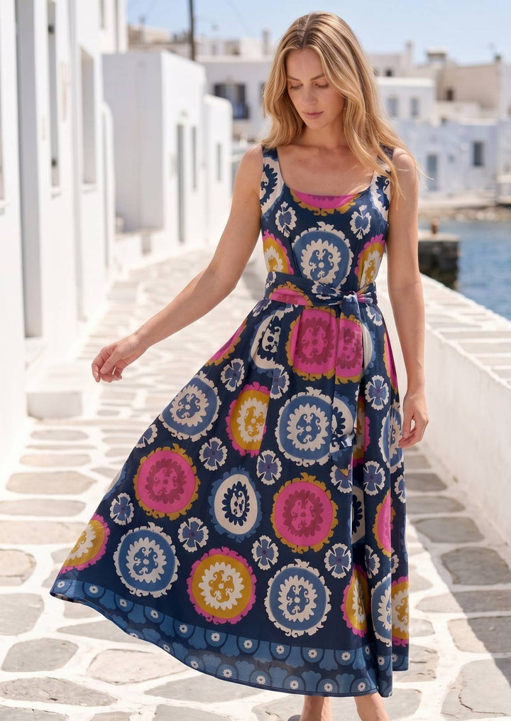 ZF350 Agatha Printed Cotton Maxi Dress