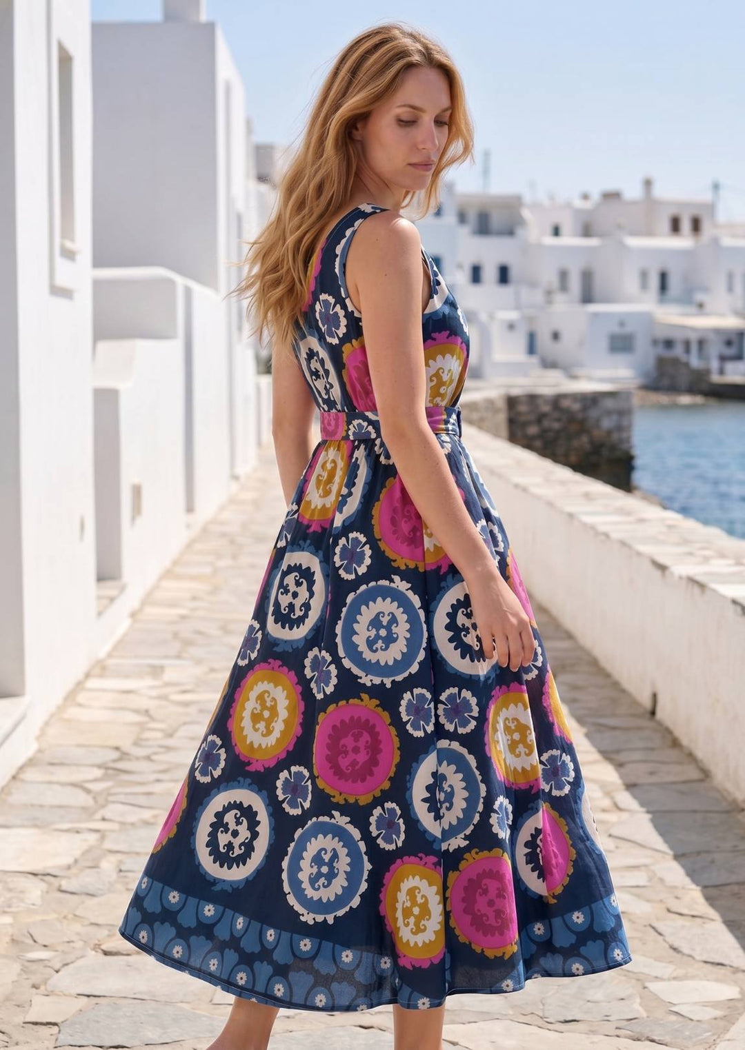 ZF350 Agatha Printed Cotton Maxi Dress