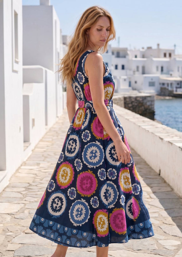 ZF350 Agatha Printed Cotton Maxi Dress