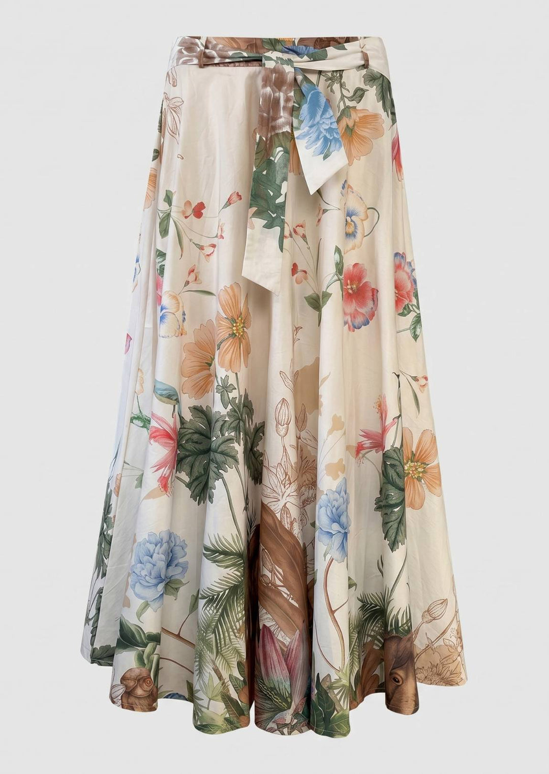 ZF379 Sallie Printed Cotton Maxi Skirt