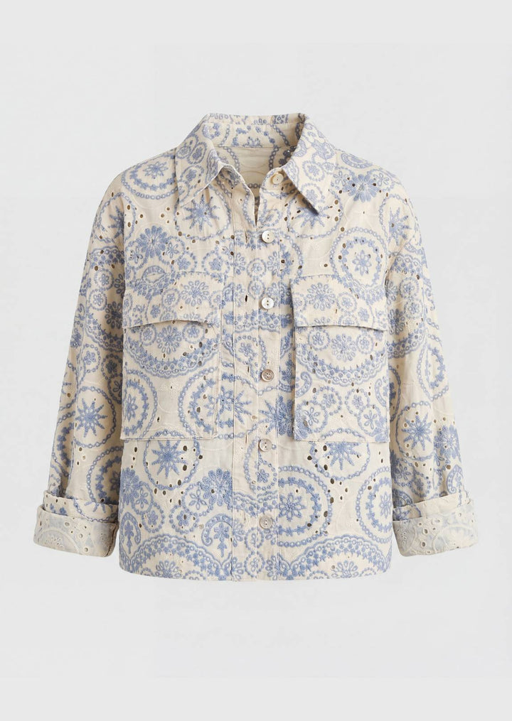 ZF411 Molly Eyelet Embroidered Cotton Jacket