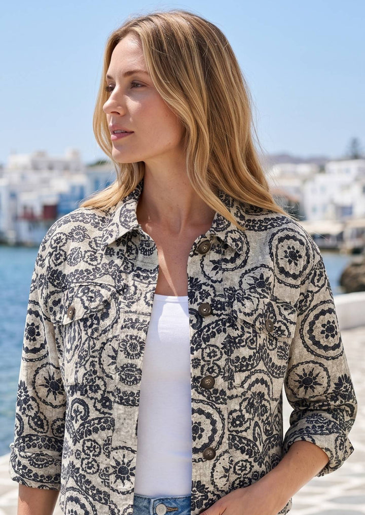 ZF411 Molly Eyelet Embroidered Cotton Jacket