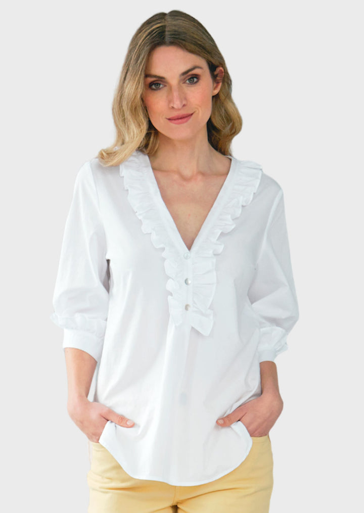ZNBL007 Claire Pima Cotton Blouse