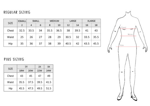 Size Chart - Zenara woman