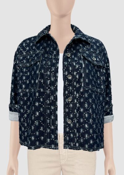 ZF172B Alina Eyelet Denim Jacket